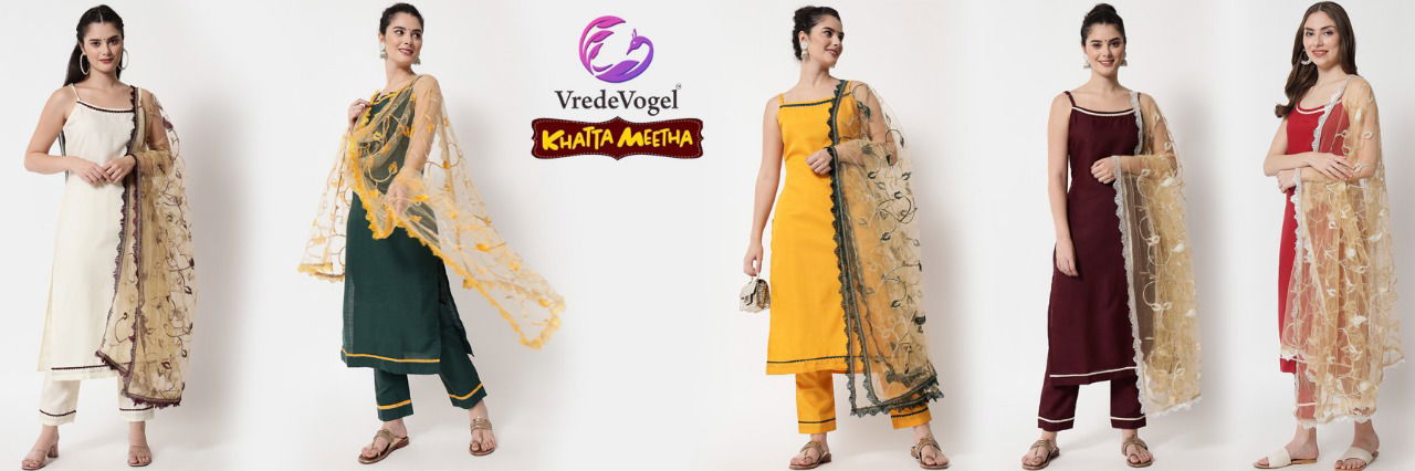 Vredevogel Khatta Meetha Fancy Wear Designer Ready Made Suit Collection